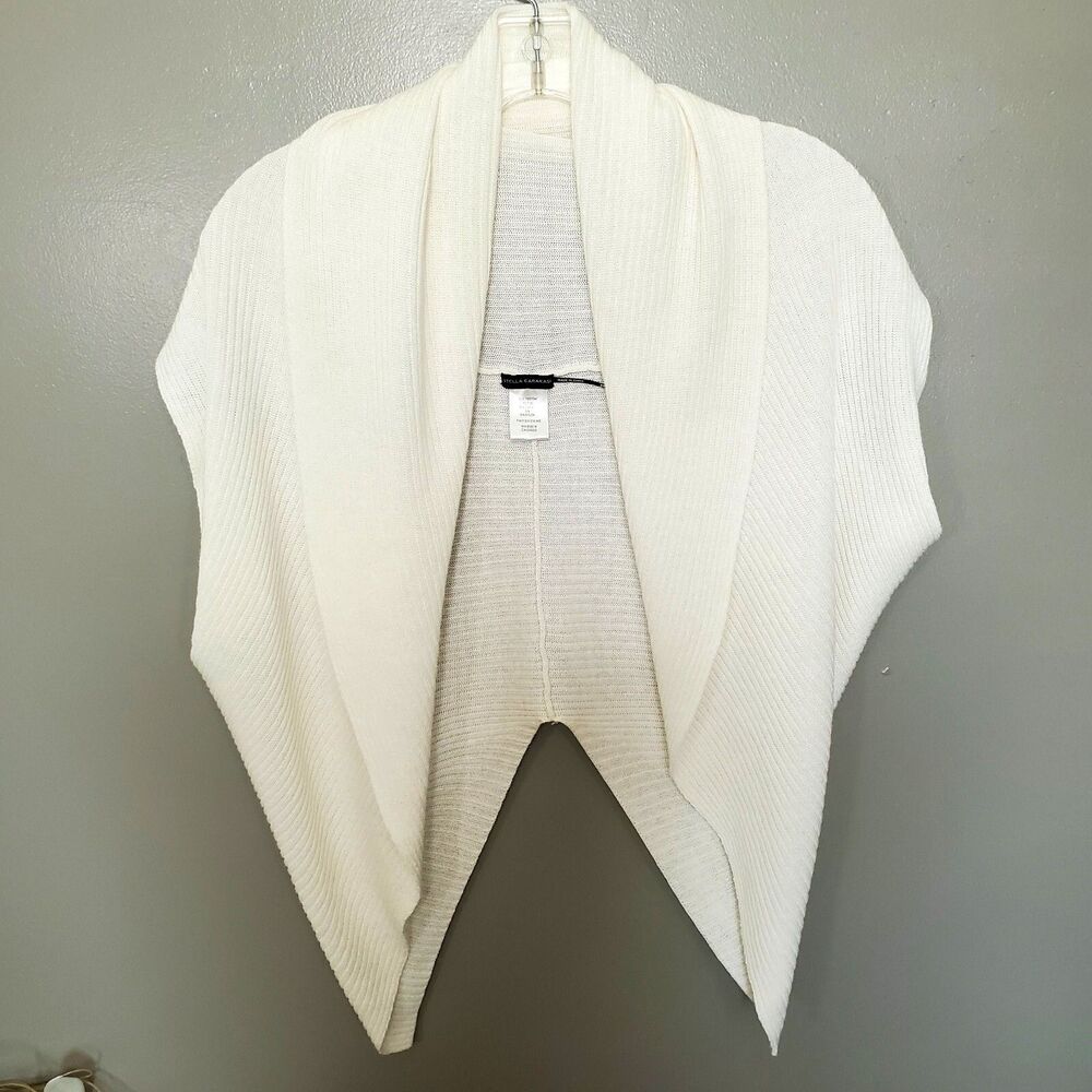Stella Carakasi Sweater Shrug Womens Size XS Ivory Cream Asymmetric Knit